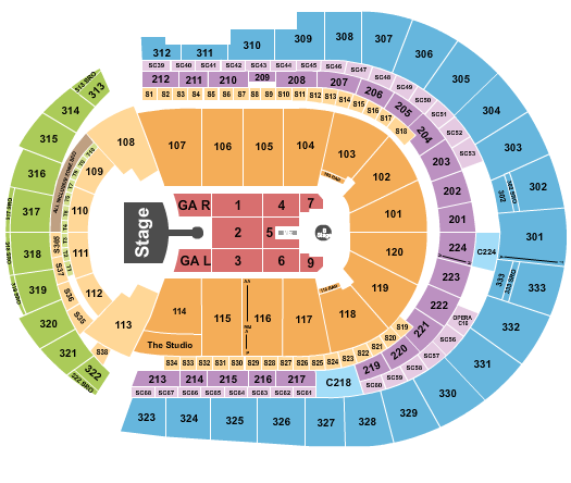 Bridgestone Arena Seating Chart: Greta Van Fleet