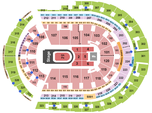 Bridgestone Arena Seating Chart: Kane Brown