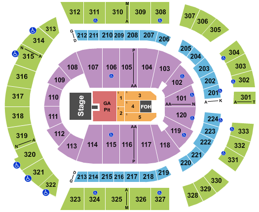 Bridgestone Arena Nashville Predators Seating Chart