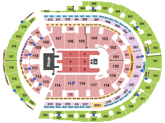 Bridgestone Arena Seating Chart: Mana