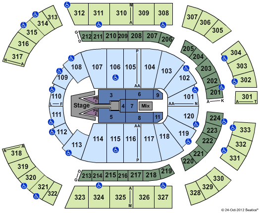 Bridgestone Arena Seating Chart