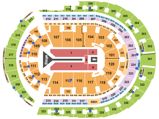 Bridgestone Arena Seating Chart: Maroon 5