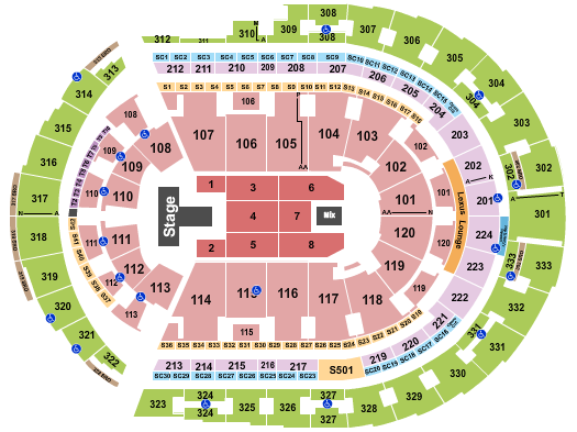 Bridgestone Arena Seating Chart: Maverick City Music