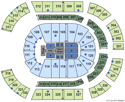 Bridgestone Arena Seating Chart
