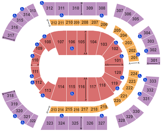 Xl Center Seating Chart With Rows