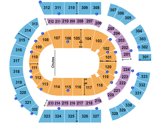 Bridgestone Arena Seating Chart: PBR