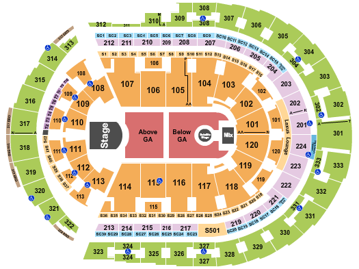 Bridgestone Arena Seating Chart: Phoebe Bridgers