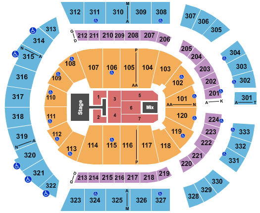 Bridgestone Arena Seating Chart