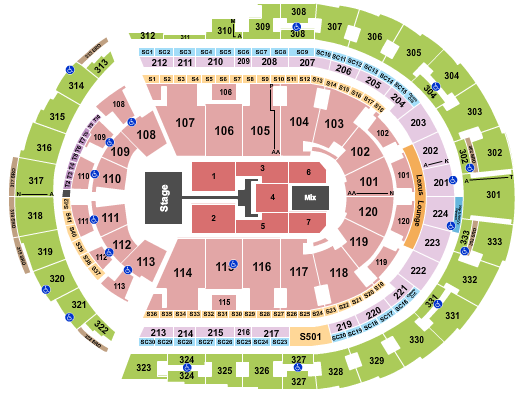 Bridgestone Arena Seating Chart: TobyMac 1