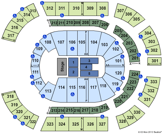 Bridgestone Arena Seating Chart