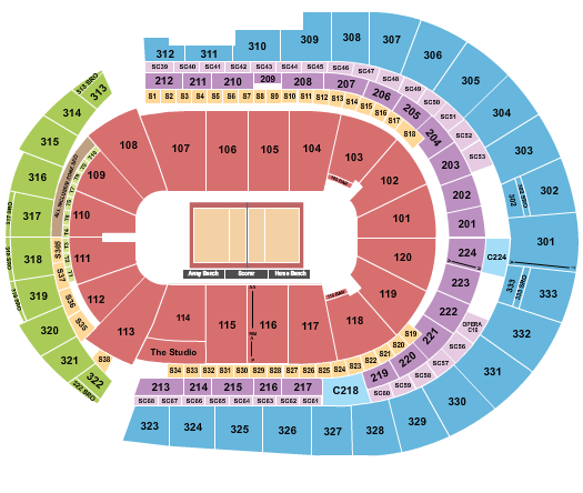 Bridgestone Arena Seating Chart: Volleyball 2