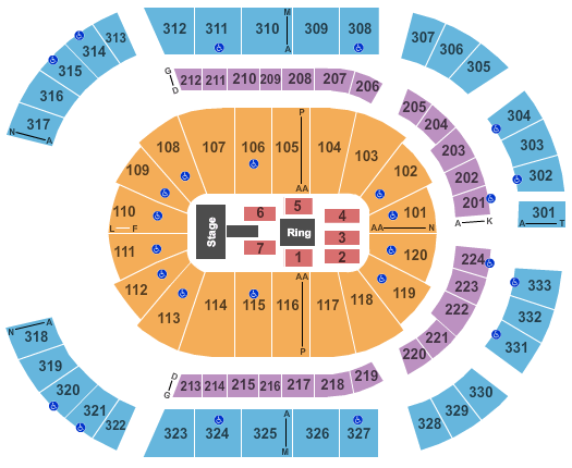 Bridgestone Arena Seating Chart Wwe