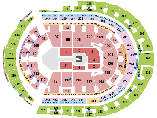 Bridgestone Arena Seating Chart: WWE