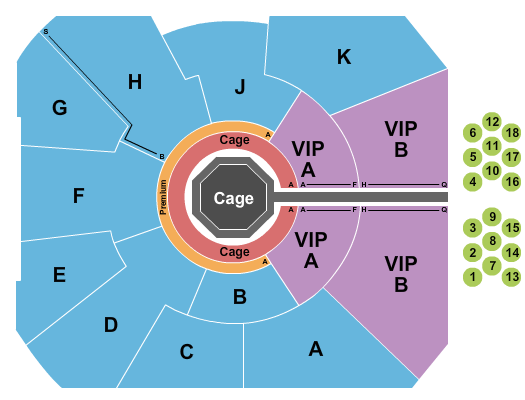 Brilliance Ballroom at Ameristar Casino - St. Charles Seating Chart: MMA