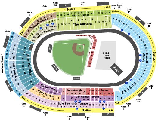 Bristol Motor Speedway Seating Chart: Baseball