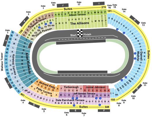 Bristol Motor Speedway Seating Chart: Racing