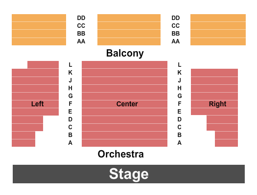 Bristol Riverside Theatre Seating Chart: Endstage 2