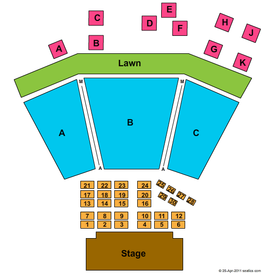 Britt Festivals Gardens And Amphitheater Seating Chart