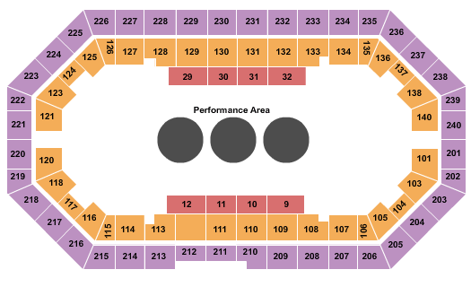 Broadbent Arena Seating Chart: Kosair Shrine Circus