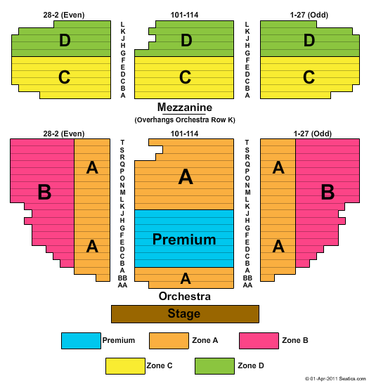Broadhurst Theatre Seating Chart