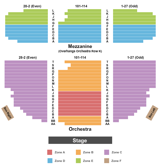 Broadhurst Theatre Seating Chart