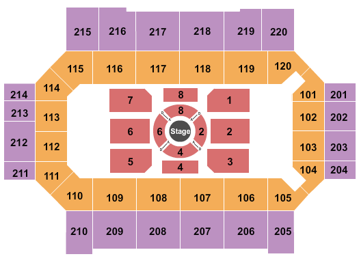 Broadmoor World Arena Seating Chart: Center Stage 2