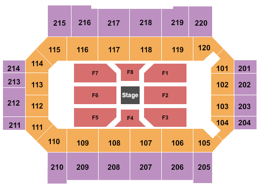 Broadmoor World Arena Seating Chart: Center Stage