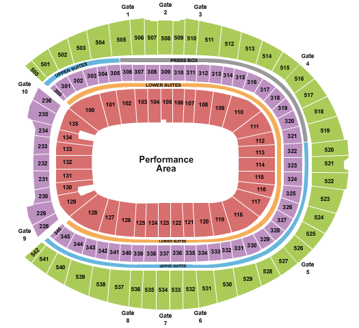 Empower Field At Mile High Seating Chart: Open Floor