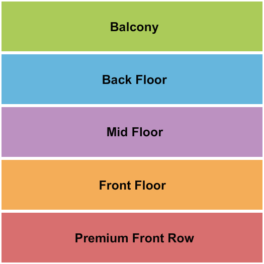 Bronson Centre Theatre Seating Chart: GA Floor/GA Balcony