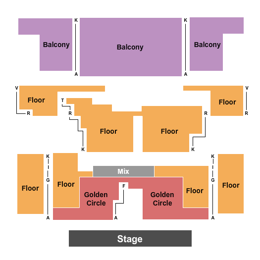 Bronson Centre Theatre Seating Chart: Endstage GC