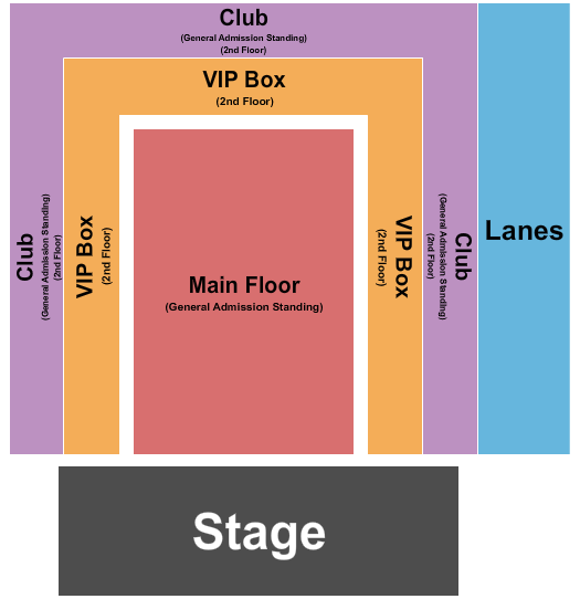 Brooklyn Bowl - Nashville Seating Chart: Endstage