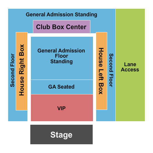 Brooklyn Bowl - Nashville Seating Chart: GA/VIP 2