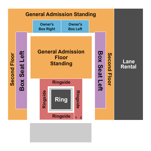 Brooklyn Bowl - Nashville Seating Chart: Wrestling 2