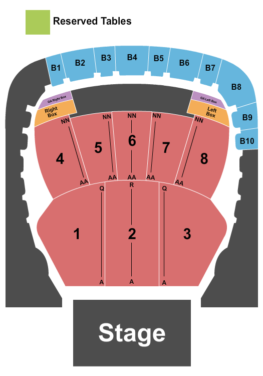 Brooklyn Paramount Seating Chart: Endstage w/GA boxes
