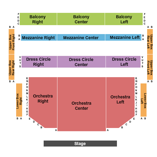 Brooks Center For The Performing Arts Seating Chart: Endstage