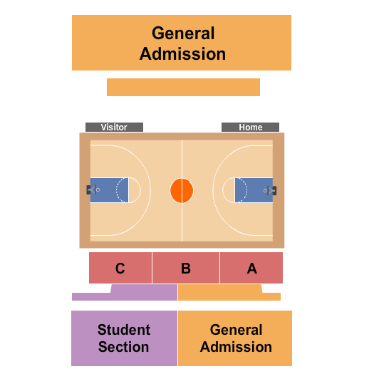 Brooks Gymnasium At ETSU Seating Chart: Basketball - Women