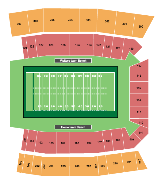 Brooks Stadium - Conway Seating Chart: Football