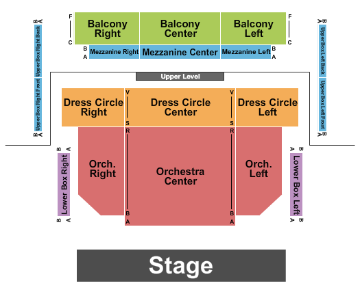 Brooks Theatre Seating Chart: Endstage