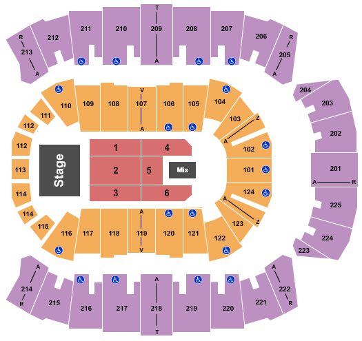 Brookshire Grocery Arena Seating Chart: Endstage 6