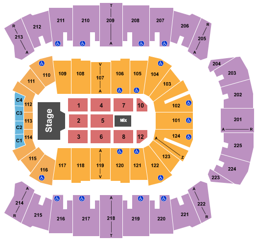 Brookshire Grocery Arena Seating Chart: Endstage 9