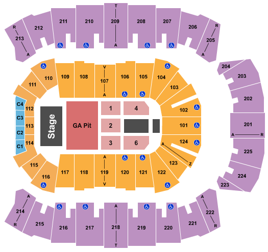 Brookshire Grocery Arena Seating Chart: Endstage Pit 3