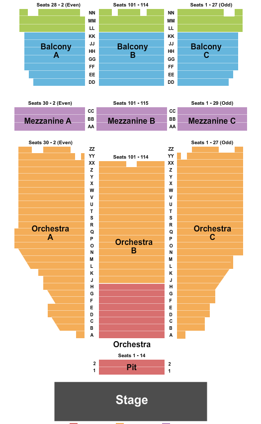 Binghamton Forum Seating Chart