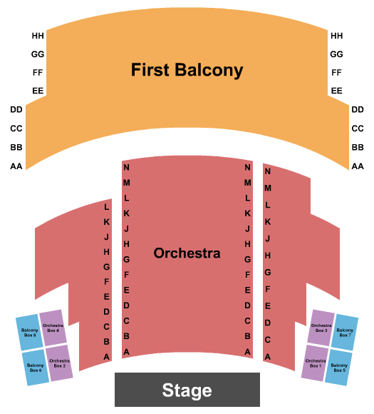 Brown Grand Theatre Seating Chart: Endstage 3