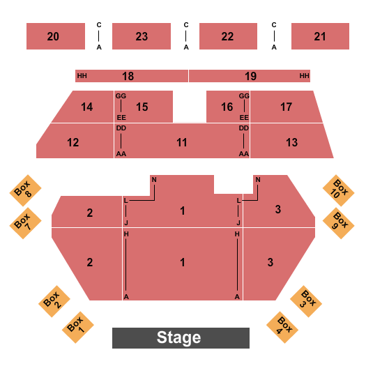 Brown Grand Theatre Seating Chart: Endstage