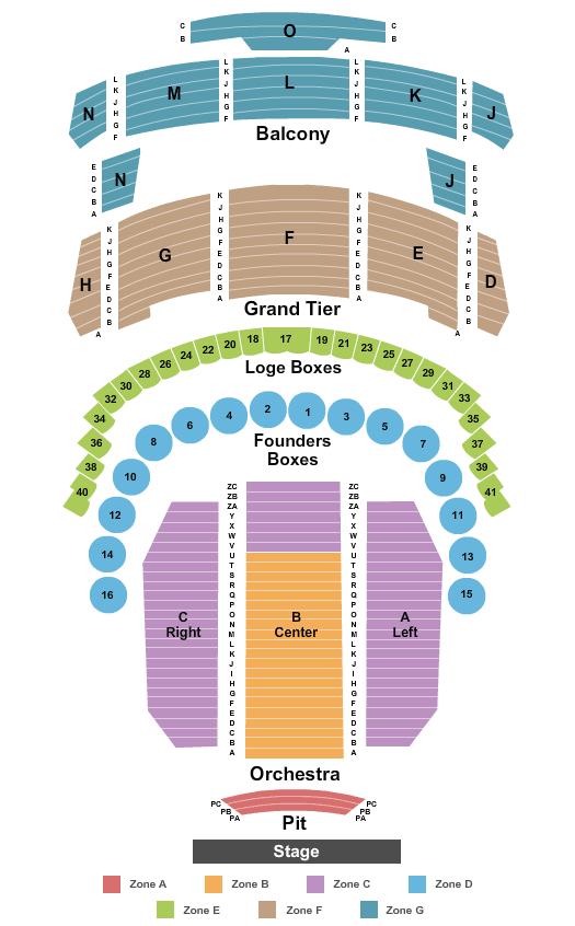 Brown Theater at Wortham Center Seating Chart