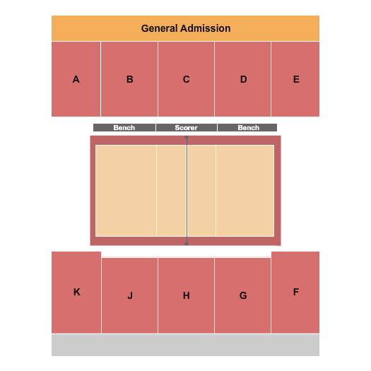 Bruin Arena At Lifetime Activities Center Seating Chart: Volleyball