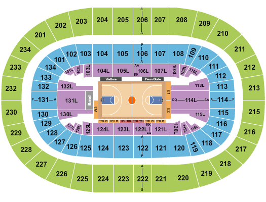 Bryce Jordan Center Seating Chart: Basketball - College