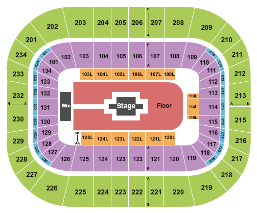 Bryce Jordan Center Seating Chart: Center Stage 1