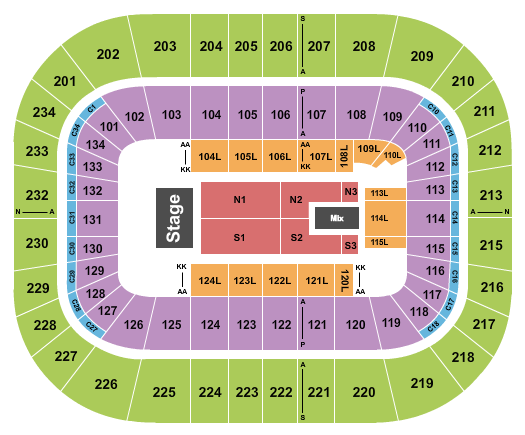 Bryce Jordan Center Seating Chart: Endstage 4