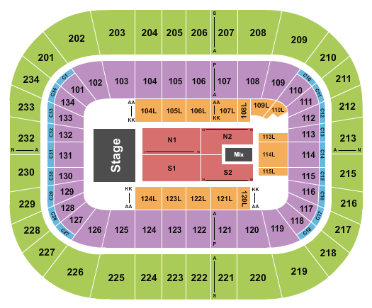 Bryce Jordan Center Seating Chart: Endstage 5